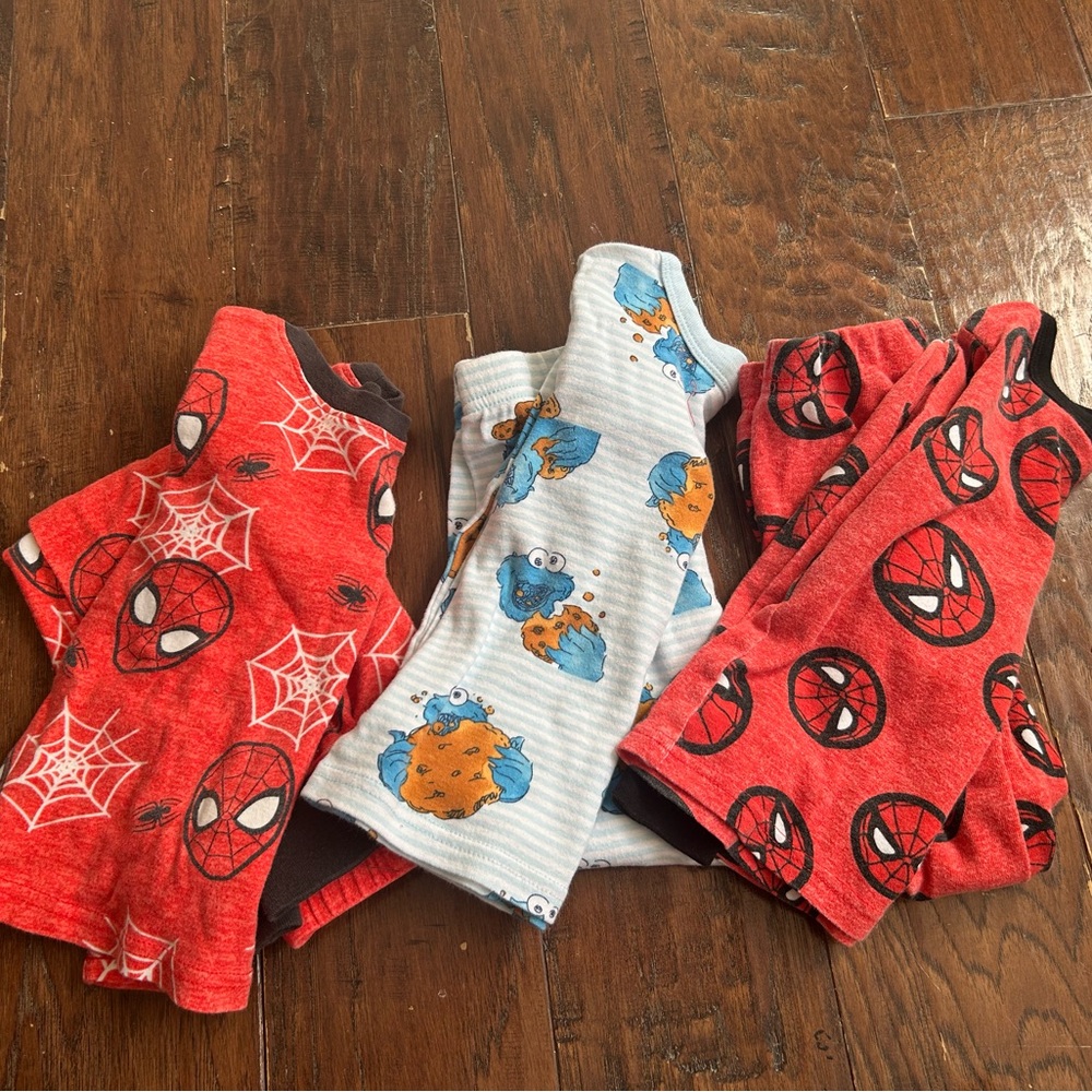 Boys 4T Character Pajama Sets - Red and Blue